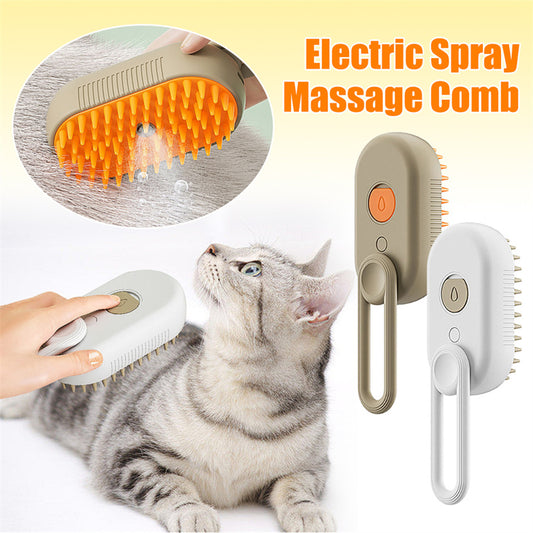 Cat Steam Brush Steamy Dog Brush 3 In 1 Electric Spray Hair Brushes