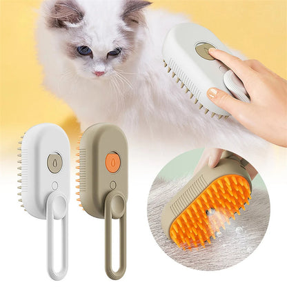 Cat Steam Brush Steamy Dog Brush 3 In 1 Electric Spray Hair Brushes
