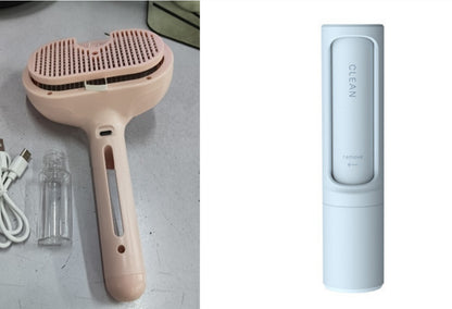 Pet Comb Self Cleaning Pets Hair Remover Brush For Dogs Grooming Tools Dematting Comb Built-in Mist Humidifier Pet Products