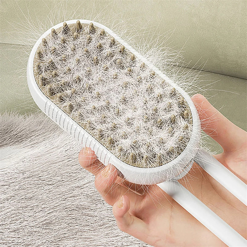 Cat Steam Brush Steamy Dog Brush 3 In 1 Electric Spray Hair Brushes